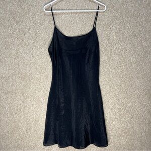 Vintage 90s Y2K slip Victoria's Secret Collection black gold heart label large